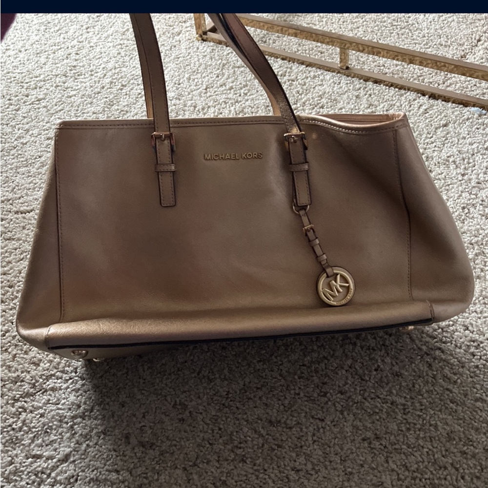 Pale gold Michael Kors tote